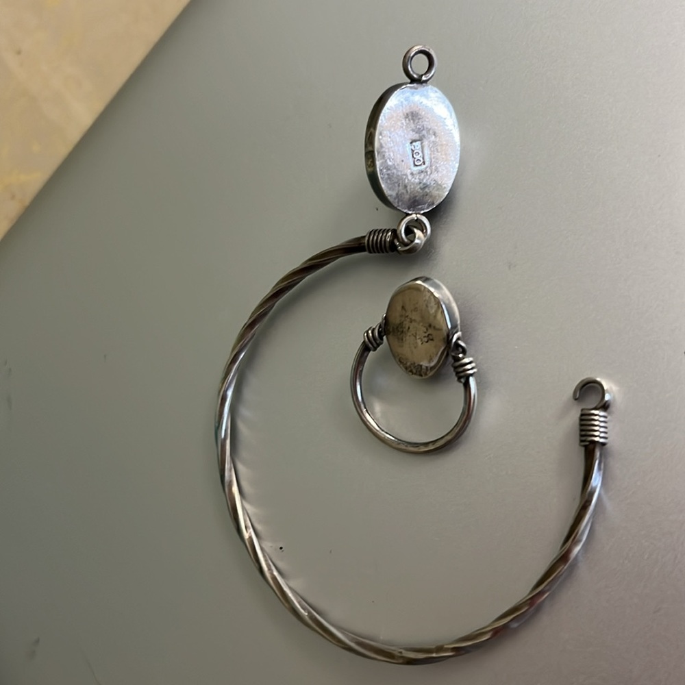 Silver Bracelet And Ring Set - image 3